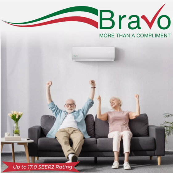 𝐎𝐍𝐋𝐘 $𝟓𝟗𝟓 Minisplit Bravo Model 17 SEER2 12000 BTU 110v Mini Split Heat Pump 1 Ton AC & 13' Kit